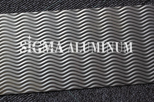 Wavy embossed aluminum